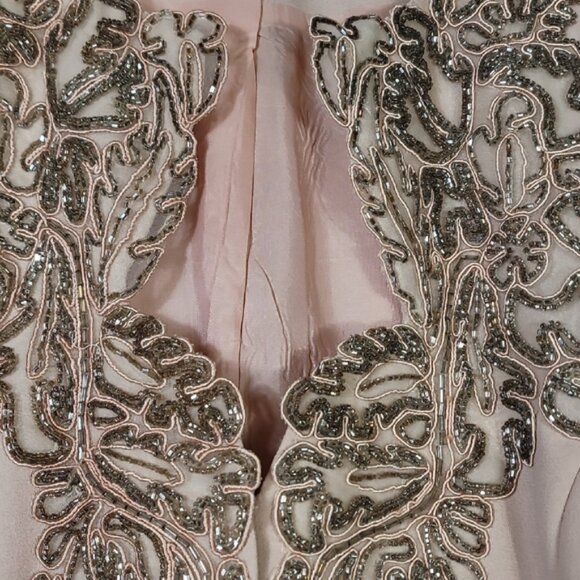 Vintage Victor Costa Sequin Blazer Jacket 10 Pink Formal Occasion Designer Gala - Picture 5 of 12